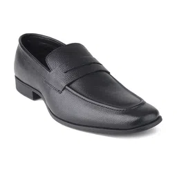 TOP BRASS Men Square Toe Leather Formal Loafers-image-57