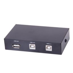 fox micro 2 Ports USB 2.0 Selector Switch for PC Sharing Switch Box with 1pcs 4 feet Print Scanner Cables for PC Computer Scanner Printers Projector Camera and Keyboard-FM image 2