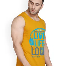 SLOWLORIS Pack Of 2 Printed Innerwear Vests SL26 COMBO (LOUD MUSTARD) (KEEP RUST) image 3