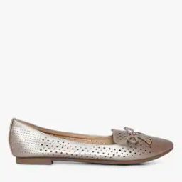 Laser-Cut Slip-On Shoes with Bow-image-45