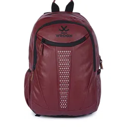 WROGN Unisex Maroon Embellished Backpack with Reflective Strip-67