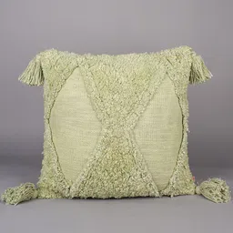 Art Avenue Green Embroidered Square Cushion Cover-image-119