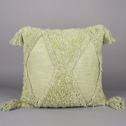 Art Avenue Azalea Green Embroidered Cotton Square Cushion Cover-image-93