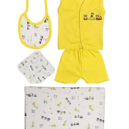 TINY HUG Boys Yellow & Black Top with Shorts-78