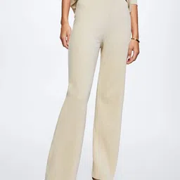 MANGO Women Corduroy  Straight Fit Trousers-image-48