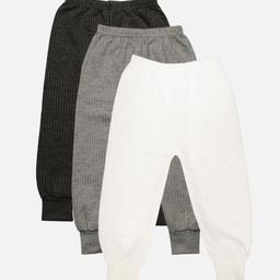TINY HUG Boys Pack Of 3 Solid Cotton Thermal Bottoms-48