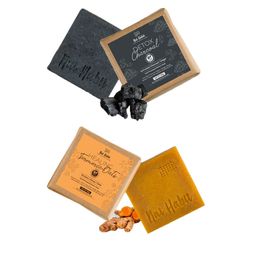 Nat Habit Set of Detox Charcoal  Healing Turmeric Oats Butter Bath Soaps - 125 g Each-26
