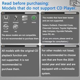 japlabuq Portable Car CD Player, External Universal CD Player image 3