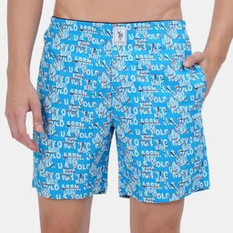 U.S. Polo Assn. Men Blue Relaxed Fit Printed Pure Cotton Boxers IYAB-AAV-PR-picture-19