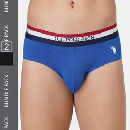 U.S. Polo Assn. Men Cotton Pack Of 2 Mid Rise Basic Briefs-image-20