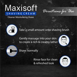 Maxisoft Set of 2 Shaving Cream for Cleanser Moisturizing Shave with Aloe Vera - 100g Each image 2