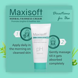 Maxisoft Set of 2 Herbal Fairness Cream with Aloevera & Apple - 50 g each image 3
