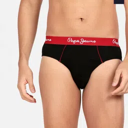 Pepe Jeans Pack Of 2 Cotton Basic Briefs CLB02_BLACK |TRUE BLUE-picture-58