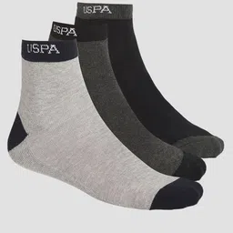 U.S. Polo Assn. Men Pack Of 3 Ankle Length Terry Finish ES005 Socks-26