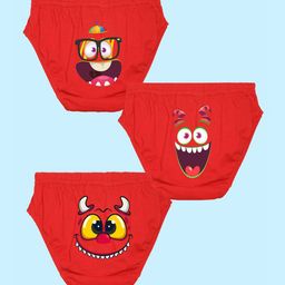 NUSYL Boys Pack Of 3 Cartoon Printed Pure Cotton Basic Briefs NUBCBRFPO3.0110-image-58