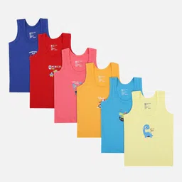 Bodycare Kids Boys Pack Of 6 Assorted Pure Cotton Innerwear Vests-image-58