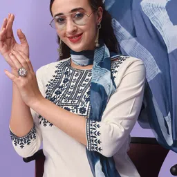 KALINI Embroidered Regular Kurta With Salwar & Dupatta image 2