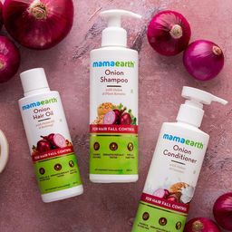 Mamaearth 3-Pcs Onion Hair Oil-Shampoo & Conditioner Combo 250ml Each-43