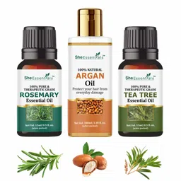 She Essentials Set Of 3 Rosemary Tea Tree Argan Essential Oil - 15ml Each-56