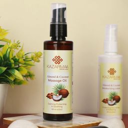 KAZARMAA Almond & Coconut Protecting & Soothing Massage Oil - 100 ml-image-2