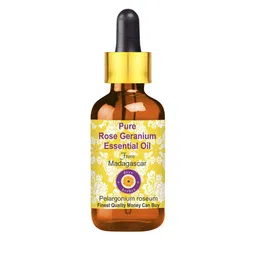 Deve Herbes Pure Rose Geranium Steam Distilled Essential Oil with Glass Dropper - 10 ml-image-73