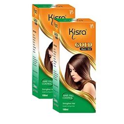 KISRA Gold Set Of 2 Hair Oils For Frizz Control & Hair Smoothening & Hair Growth100ml Each-56