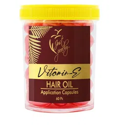Just Peachy Vitamin E & Aloe Vera Hair Oil Capsules For Dry & Damaged Hair- 60 Capsules-87