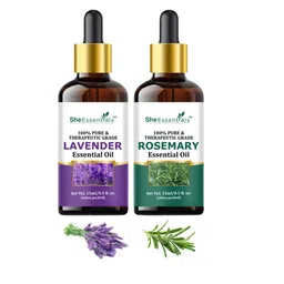 She Essentials Set Of 2 Lavender & Rosemary Essential Oil - 15ml Each-44