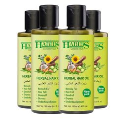 HABIBS Herbal Set of 4 Hair Oil for Hair Fall - 160ml Each-7