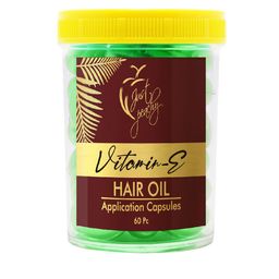 Just Peachy Vitamin E & Aloe Vera Hair Oil Capsules For Dry & Damaged Hair- 60 Capsules-85