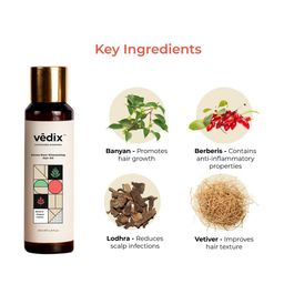 VEDIX Customized Ayurvedic Ahuta Root Stimulating Hair Oil for Normal & Oily Scalp - Straight Hair image 2