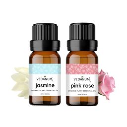 VEDANUM 2-Pcs Transparent Jasmine & Pink Rose Aroma Oils-4