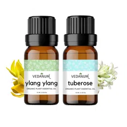 VEDANUM Set of 2 Organic Plant Essential Oils 15 ml Each - Ylang Ylang and Tuberose-18