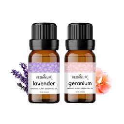VEDANUM 2-Pcs Transparent Lavender & Geranium Aroma Oils-9