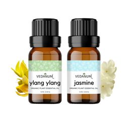VEDANUM Set of 2 Organic Plant Essential Oils 15ml each - Ylang Ylang & Jasmine-52