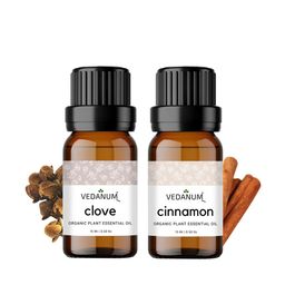VEDANUM Set of 2 Clove & Cinnamon Organic Plant Essential Oil 15 ml (Each)-6