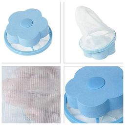 OTISTORES Polyester Washing Machine Floating Lint Mesh Bag Net Hair Filter Remover Net Pouch Hair Catcher Lint Catcher for Household Tool (Pack of 2) image 2