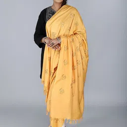 Exotic India Women Ethnic Motifs Embroidered Shawl-picture-42