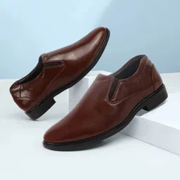 FAUSTO Men Round Toe Formal Slip-On Shoes-image-58