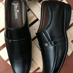 John Karsun Men Black Formal Slip-On Shoes-image-42