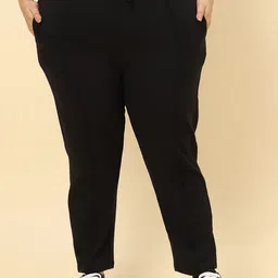 UnaOne Women Plus Size Cotton Track Pants-image-14