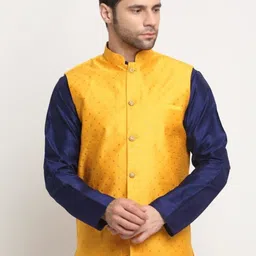KRAFT INDIA Men Polka Printed Nehru Jackets-image-48