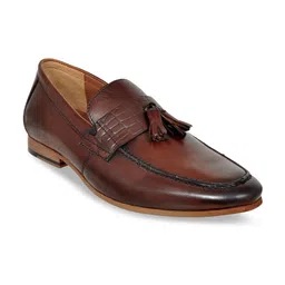 HX London Men Leather Formal Tassel Loafers-image-66
