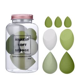 MACPLUS Makeup Sponge Set Beauty Blender with Egg Case, Soft Sponge For Liquid Foundation, Creams, and Powders Latex Free Wet and Dry Makeup (Multicolor 4 Big + 3 Mini -7 Pcs set) image 4