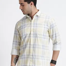 MISCHIEF MONKEY Premium Tailored Fit Tartan Checked Casual Cotton Shirt-picture-37