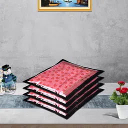 Kuber Industries Black & Transparent 24 Pieces Saree Cover Organisers-17