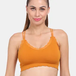 Amour Secret Orange Lightly Padded Dry fit Sports Bra-image-73