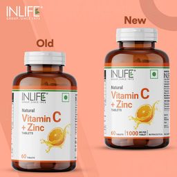 INLIFE Vitamin C + Zinc,  60 tablet(s)  Orange  image 4