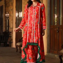 ASHEERA Printed Tunic & Trousers Co Ord Set-picture-36