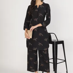 Divena Floral Printed Pure Cotton Kurta With Trouser-picture-15
